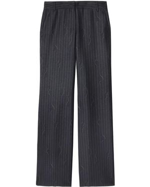 Off-White c/o Virgil Abloh Broek Met Krijtstreep - Blauw