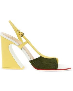 Fendi Arco Asymmetric-Design Sandals - Yellow
