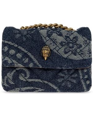 Kurt Geiger Micro Kensington Paisley Quilted Cross Body Bag - Blue