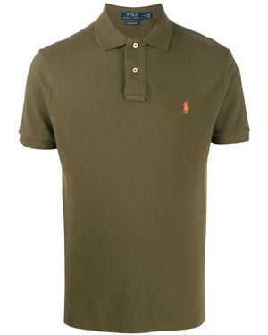 Polo Ralph Lauren Embroidered-Logo Cotton Polo Shirt - Green