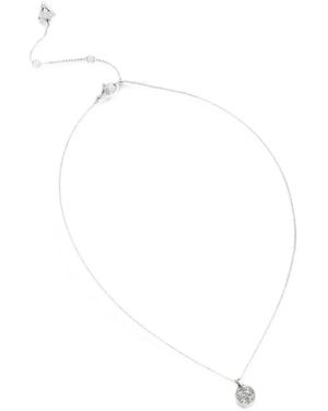 Guess Crystal-Embellished 4G-Logo Necklace - White