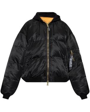Vetements Quilted Hooded Bomber Jacket - Black