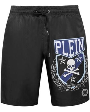 Philipp Plein Skull & Bones Swim Shorts - Grey