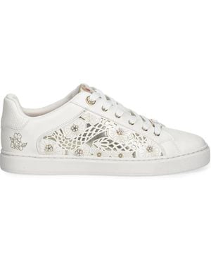 ALDO Leonia Laser-Cut Floral Trainers - White