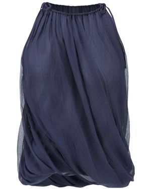 Oude Waag Draped Sleeveless Top - Blue