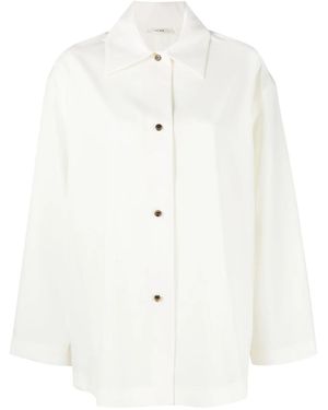 The Row Rigel Oversized Cotton Poplin Shirt - White
