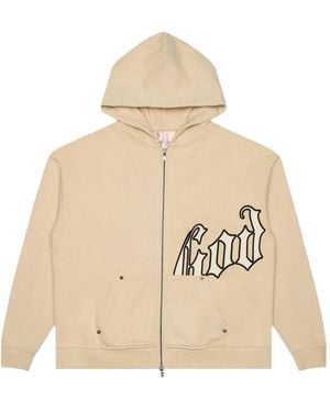 Godspeed Logo-Detail Zip-Up Hoodie - Natural