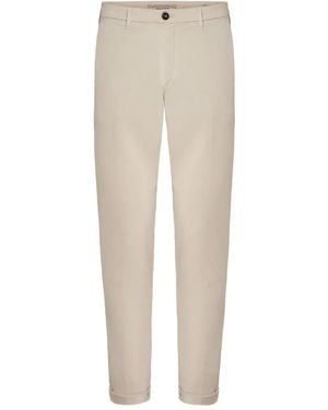 40 Weft Chino mit umgeschlagenem Saum - Natur