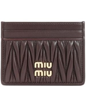 Miu Miu Pasjeshouder Met Gg-Logo - Bruin