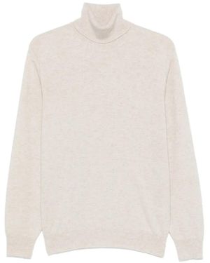 Brunello Cucinelli Roll-Neck Cashmere Jumper - White