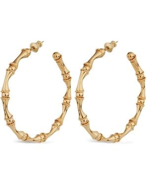 Gas Bijoux Bambou Hoop Earrings - Metallic