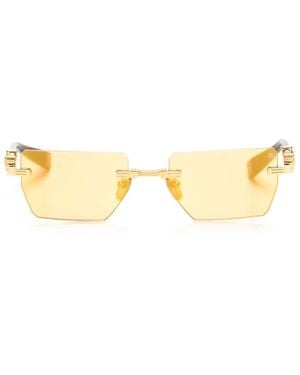 Balmain Lunettes De Soleil À Monture Géométrique - Métallisé