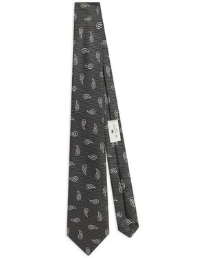 Etro Jacquard-Krawatte Mit Paisleymuster - Weiß