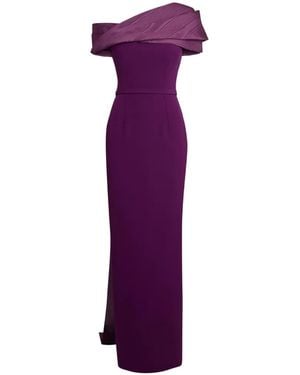 Safiyaa Phira Asymmetric Maxi Dress - Purple