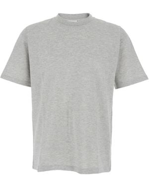 Saint Laurent Cassandre Crewneck T-Shirt - Grey