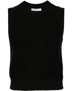 Lemaire Sleeveless Cropped Vest - Black