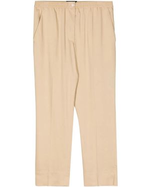 JOSEPH Soft Tailored Trousers With Elastic Waistband - Natural