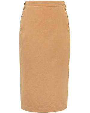 Max Mara Minirock Aus Baumwollgabardine "cresta" - Natur