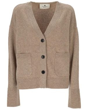 Peuterey V-Neck Button-Up Cardigan - Natural