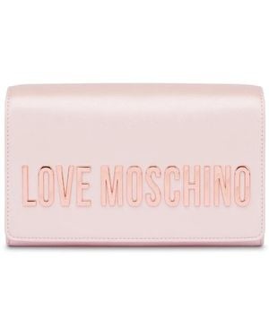 Love Moschino Logo-Lettering Cross Body Bag - Pink