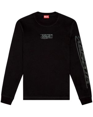 DIESEL T-must-ls-slits-n Tシャツ - ブラック