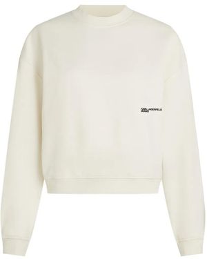 KARL LAGERFELD Karlism Boxy Hoodie - White