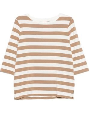 Majestic Filatures Stripe-Pattern T-Shirt - Natural