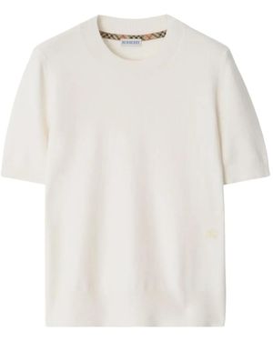 Burberry Ekd Knitted T-Shirt - White
