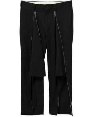 Comme des Garçons Zip Paneled Pants - Black