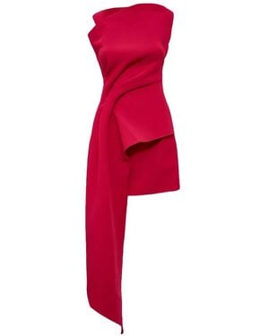 Acler Quindus Draped Mini Dress - Red