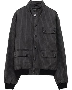 GIMAGUAS Daniel Pinstripe Pocket Jacket - Black