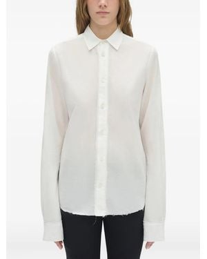 Ann Demeulemeester Long-Sleeved Cotton Shirt - White