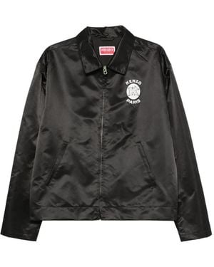 KENZO Chaqueta Con Logo Estampado - Negro