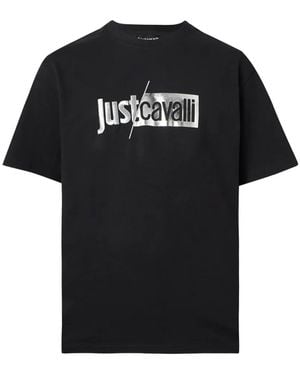 Just Cavalli Logo-Print T-Shirt - Black