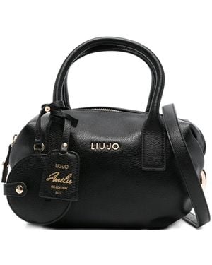 Liu Jo Round-Handle Charm-Detail Tote Bag - Black