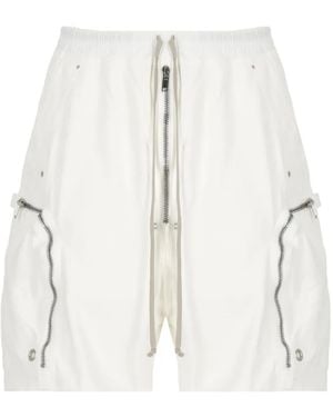 Rick Owens Drawstring zip shorts - Weiß