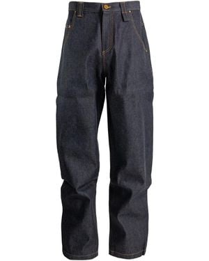 Willy Chavarria Topstitched Jeans - Blue
