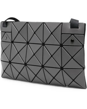 Issey Miyake Lucent Geometric-Panel Shoulder Bag - Gray