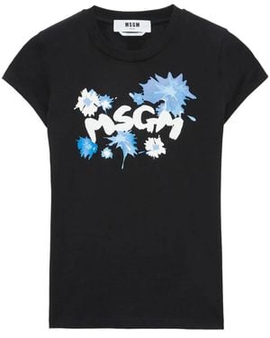 MSGM ロゴ Tシャツ - ブラック