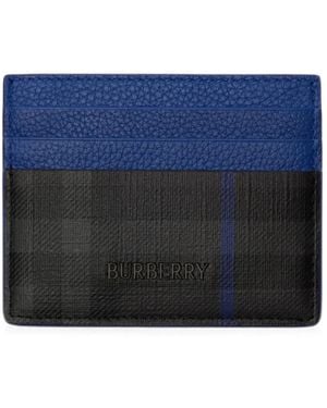 Burberry City Check Card Case - Blue