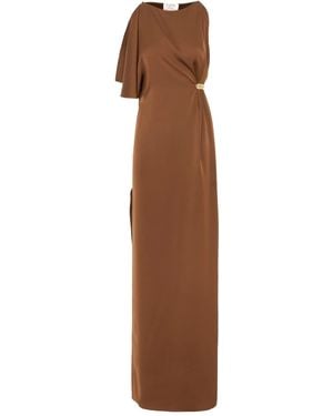 V:PM ATELIER Etta Draped Maxi Dress - Brown