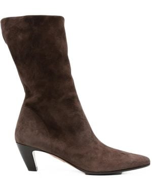 Aquazzura Suede Ankle Boots - Brown