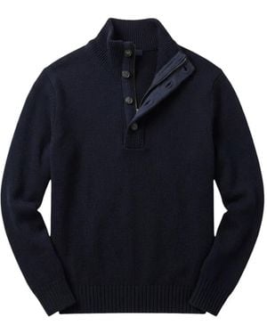 Kangra Geknöpfter Pullover Mit Reißverschluss - Blau