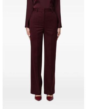 Hanita Pinstripe Wide-Leg Trousers - Red