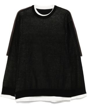 CROQUIS Paneled Shirt - Black