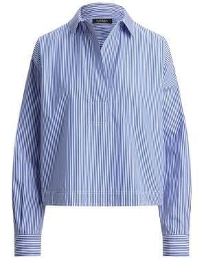 Ralph Lauren Striped Cropped Shirt - Blue