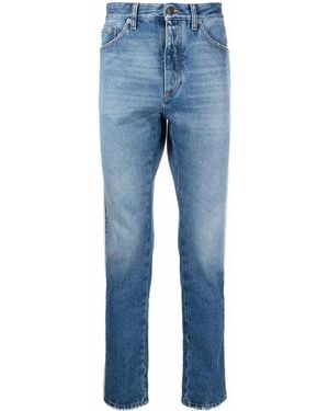 Palm Angels Side-Stripe Straight-Leg Jeans - Blue