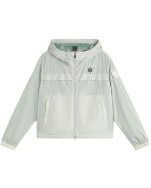 Blauer Hooded Zip Jacket - White