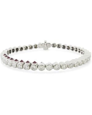 TYPE JEWELRY Pulsera Con Diamantes Y Rubí - Blanco
