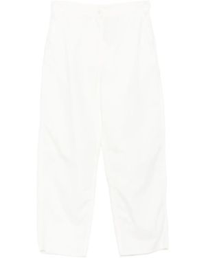 The Row Pantaloni Sharka A Gamba Ampia - Bianco